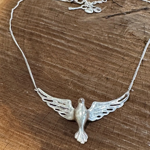 Fossil Jewelry - Fossil Silver Bird Necklace